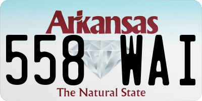 AR license plate 558WAI