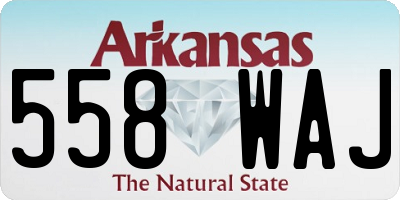 AR license plate 558WAJ