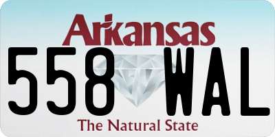 AR license plate 558WAL
