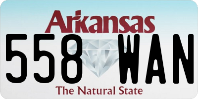 AR license plate 558WAN