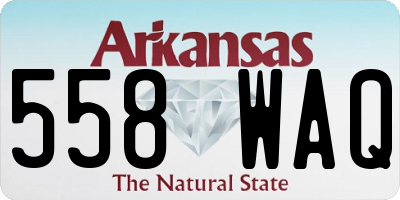 AR license plate 558WAQ