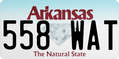 AR license plate 558WAT
