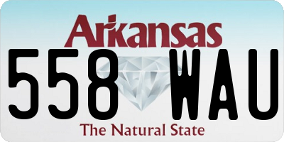 AR license plate 558WAU