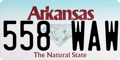 AR license plate 558WAW
