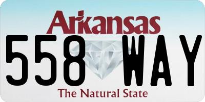 AR license plate 558WAY