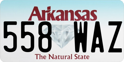 AR license plate 558WAZ