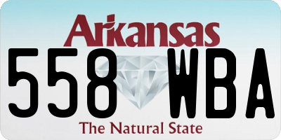 AR license plate 558WBA