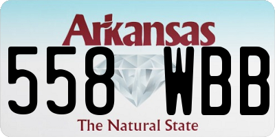AR license plate 558WBB