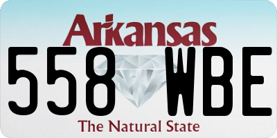 AR license plate 558WBE