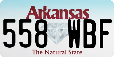 AR license plate 558WBF