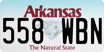 AR license plate 558WBN
