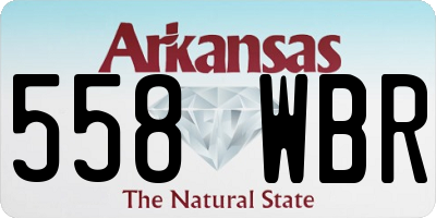 AR license plate 558WBR