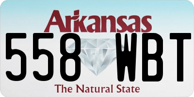 AR license plate 558WBT