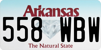 AR license plate 558WBW