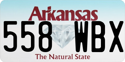 AR license plate 558WBX