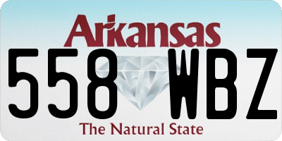 AR license plate 558WBZ
