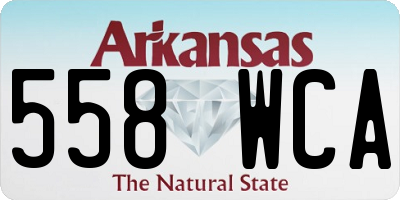 AR license plate 558WCA