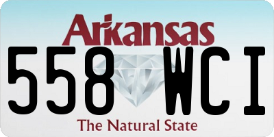 AR license plate 558WCI