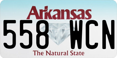 AR license plate 558WCN