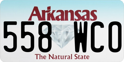 AR license plate 558WCO