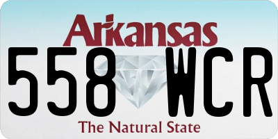 AR license plate 558WCR