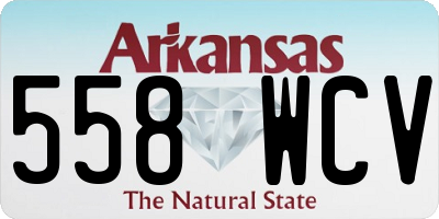 AR license plate 558WCV