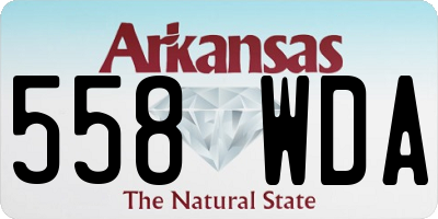 AR license plate 558WDA