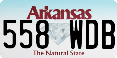 AR license plate 558WDB