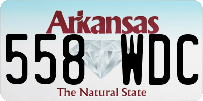 AR license plate 558WDC