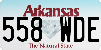 AR license plate 558WDE
