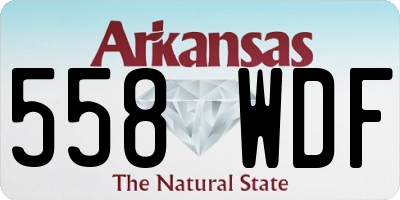 AR license plate 558WDF