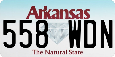 AR license plate 558WDN
