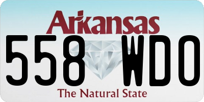 AR license plate 558WDO
