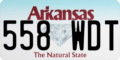 AR license plate 558WDT