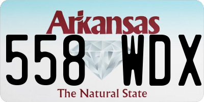 AR license plate 558WDX
