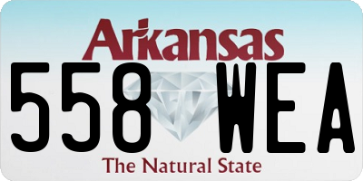 AR license plate 558WEA