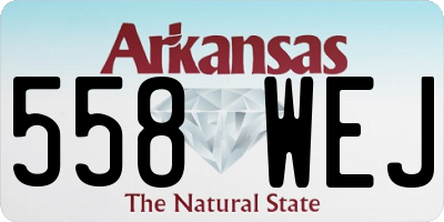 AR license plate 558WEJ