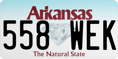 AR license plate 558WEK