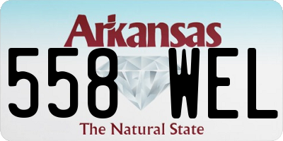 AR license plate 558WEL