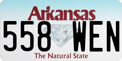 AR license plate 558WEN