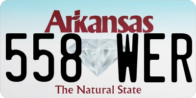 AR license plate 558WER