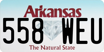 AR license plate 558WEU