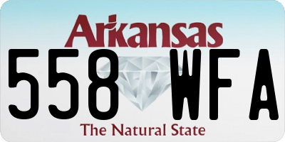 AR license plate 558WFA