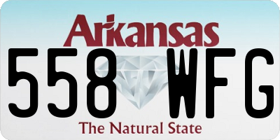 AR license plate 558WFG