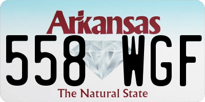 AR license plate 558WGF