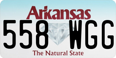 AR license plate 558WGG