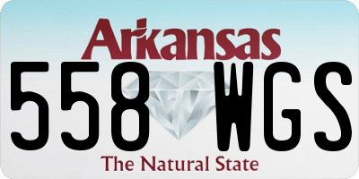 AR license plate 558WGS