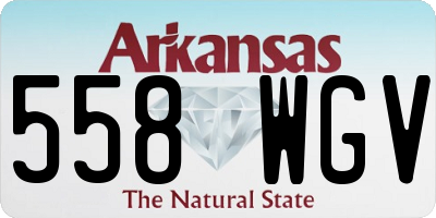 AR license plate 558WGV