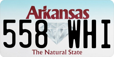 AR license plate 558WHI