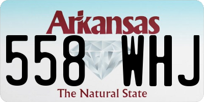 AR license plate 558WHJ